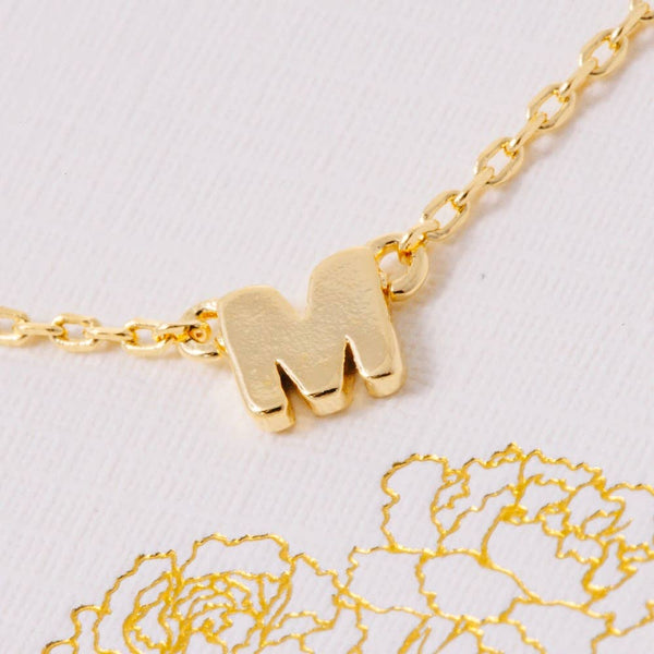 Dainty Mama Print Charm Necklace: G - Lulu Bella Boutique