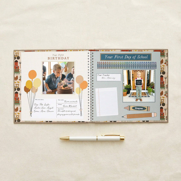 Little Farmer Baby Memory Book - Lulu Bella Boutique
