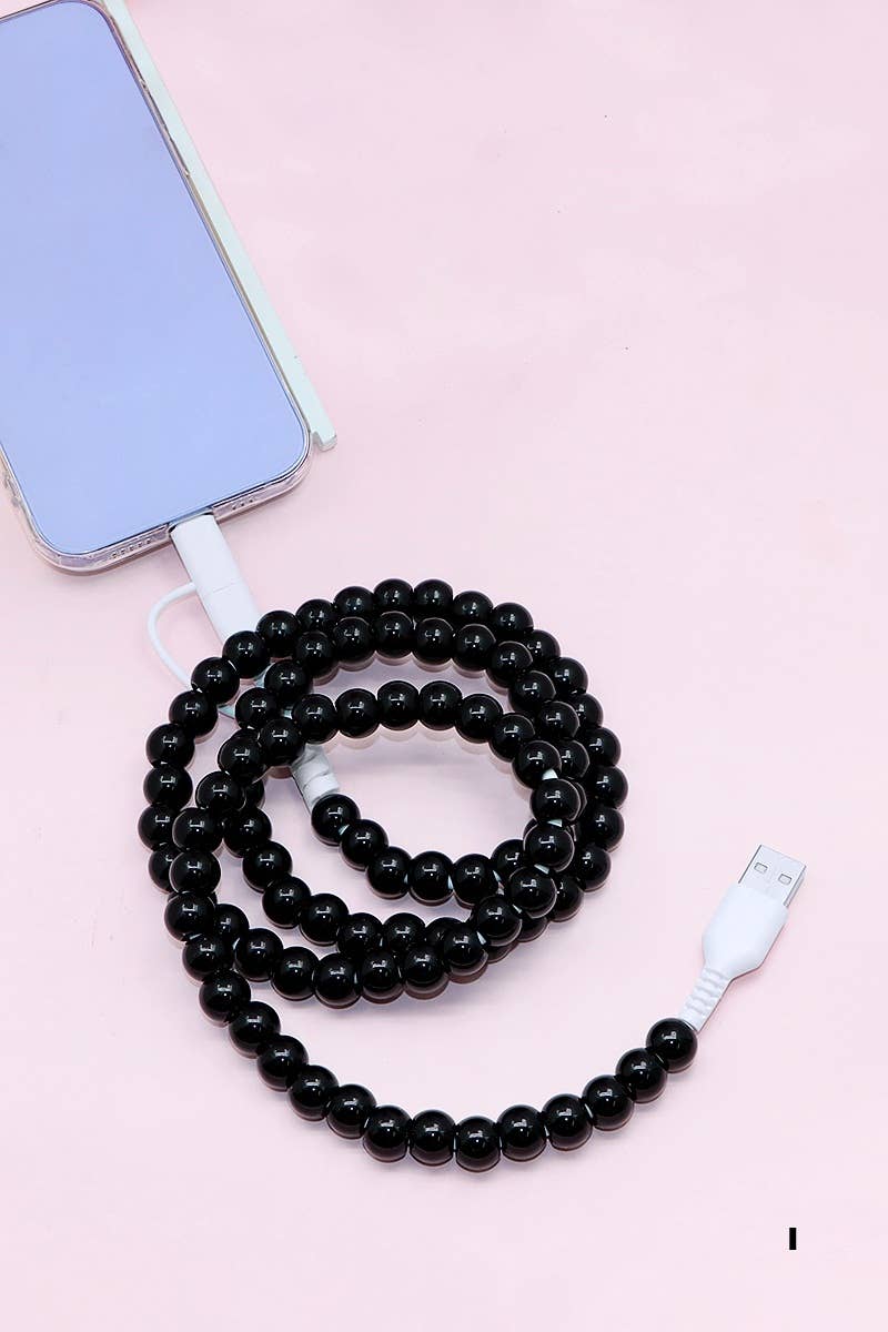 Beaded Dual Usb Fast Charging Cable OS | Lulu Bella Boutique