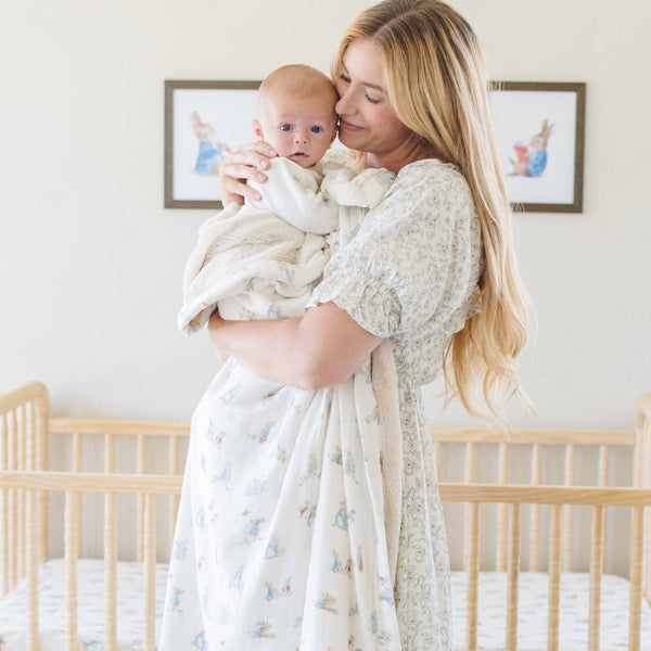 PETER RABBIT™ BAMBOO RAYON MUSLIN/LUSH BLANKETS: Girl - Lulu Bella Boutique