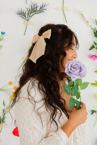 Freya Bow Clip: Pink - Lulu Bella Boutique