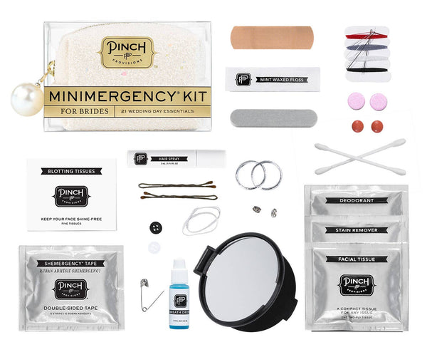 Minimergency Kit for Brides | Wedding Gifts: White Iridescent