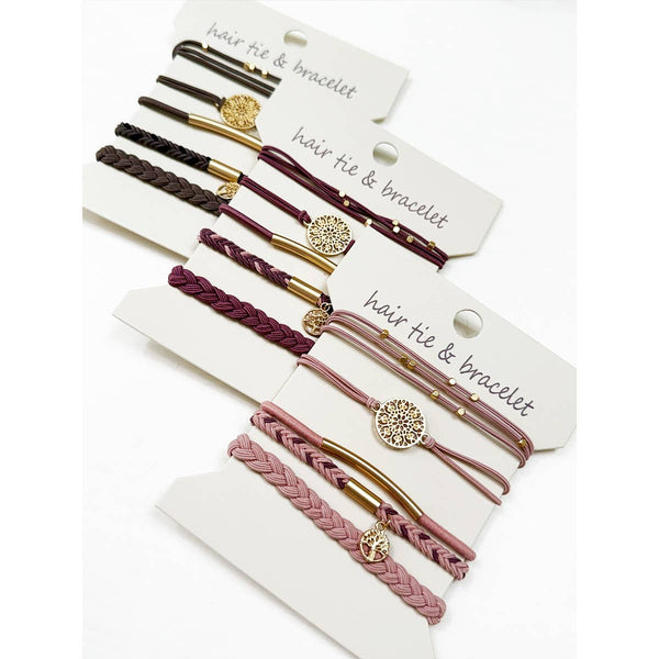 Boho Inspired Hair Tie Bracelets: MIX COLOR / ONE(6) - Lulu Bella Boutique
