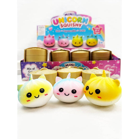 Mini Unicorn Mystery Dumpling Squishy with Steamer: MIX COLOR