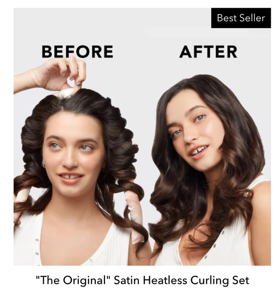 Satin Heatless Curling Set - Sunset Tie Dye - Lulu Bella Boutique