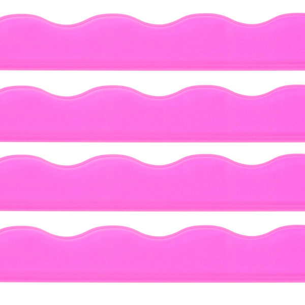 MAHJONG RACK PUSHER ADD ON-MAGNETIC | Premium Acrylic Set(4): Transparent-Wavy-Pink