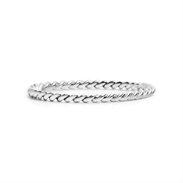 Stainless Steel Braided Stacking Ring - Hypoallergenic: Gold / 9