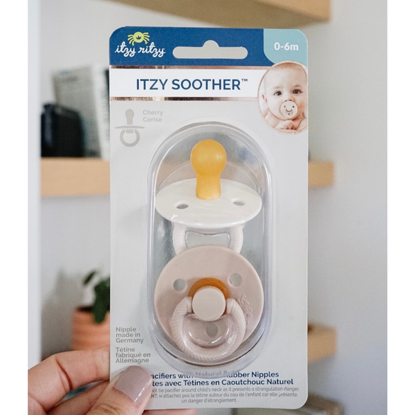 Itzy Soother™ Natural Rubber Paci Sets: Glow 0-6 M