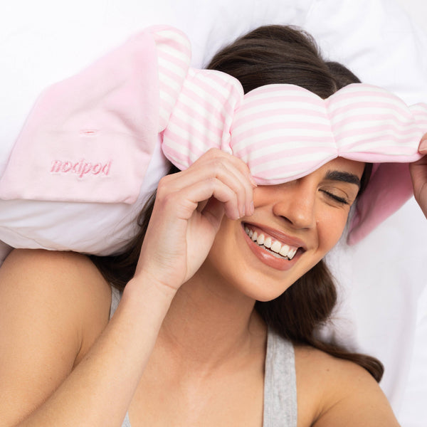 Weighted Sleep Mask - Resort Collection Pink Cabana - Lulu Bella Boutique