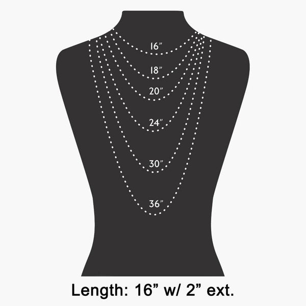 Oval Cz Studs Charm Necklace: G - Lulu Bella Boutique