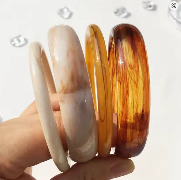 Marbled Resin Bangle Set | 40B5231: SET - Lulu Bella Boutique