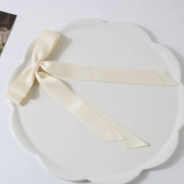 DOUBLE-LAYERED BOW HAIR CLIP_CWAHA1047: LIGHTPINK / (OS) 5 - Lulu Bella Boutique