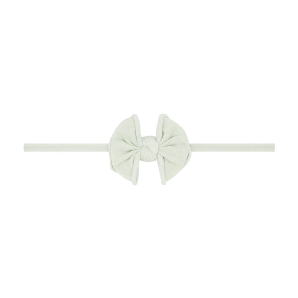 Baby Bling® Baby FAB® Skinny soft nylon bow headband: Dusty Blue - Lulu Bella Boutique