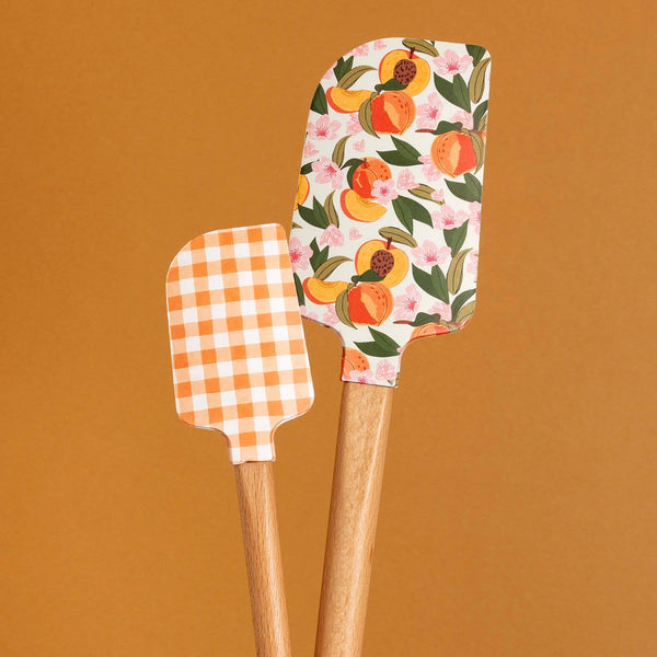 Peach Blossom Silicone Kitchen Spatulas - Set of 2 - Lulu Bella Boutique