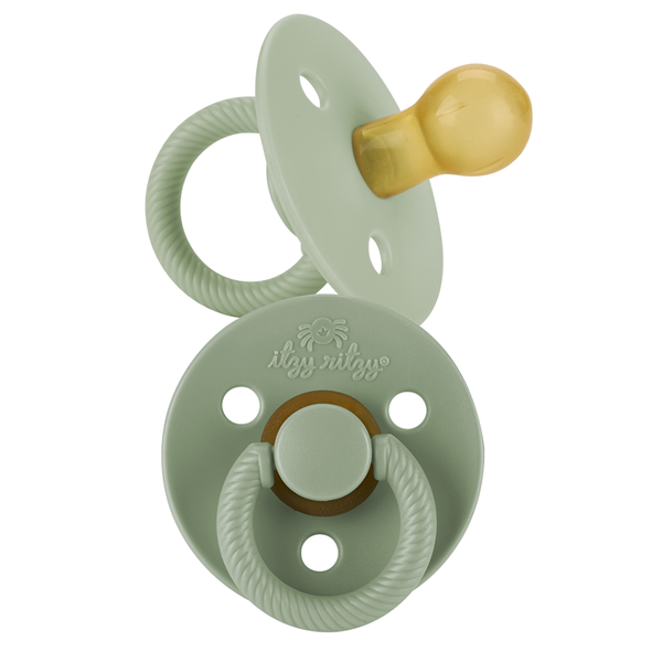 Itzy Soother™ Natural Rubber Paci Sets: Glow 0-6 M