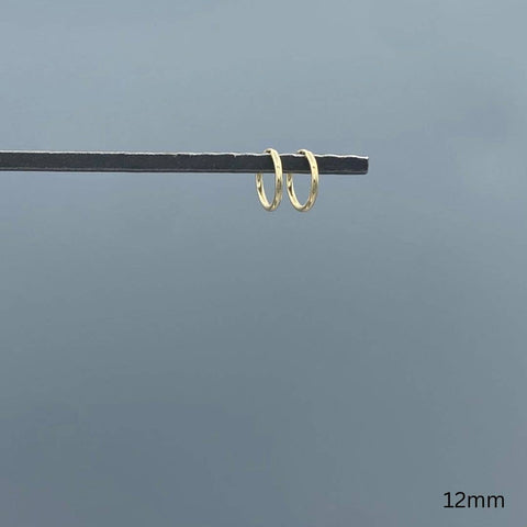 1.25mm Gold-filled Endless Hoops: 12mm