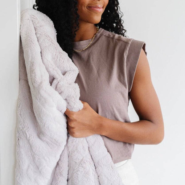 PATTERNED FAUX FUR THROW BLANKETS: Fir