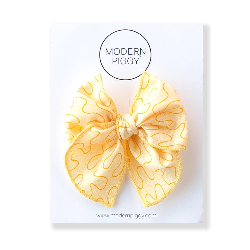 Lemonade | Petite Party Bow: Alligator Clip