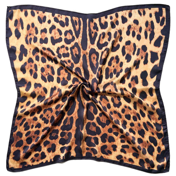 LEOPARD PRINT SQUARE SCARF, WLQS 148: CAM - Lulu Bella Boutique