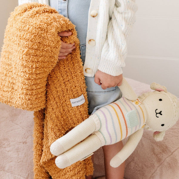 RIBBED BAMBONI® TODDLER BLANKETS: Cameo - Lulu Bella Boutique