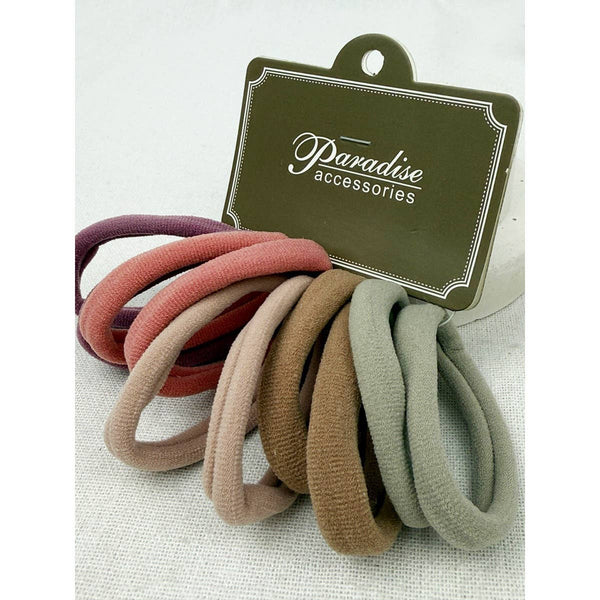 Dusty Color Shades Multicolor Elastic Hair Tie Set: MIX COLOR / ONE(12)