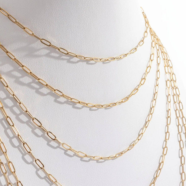 14K Gold Filled PLUS™ 2.5MM Paperclip Chain Necklace: 18"