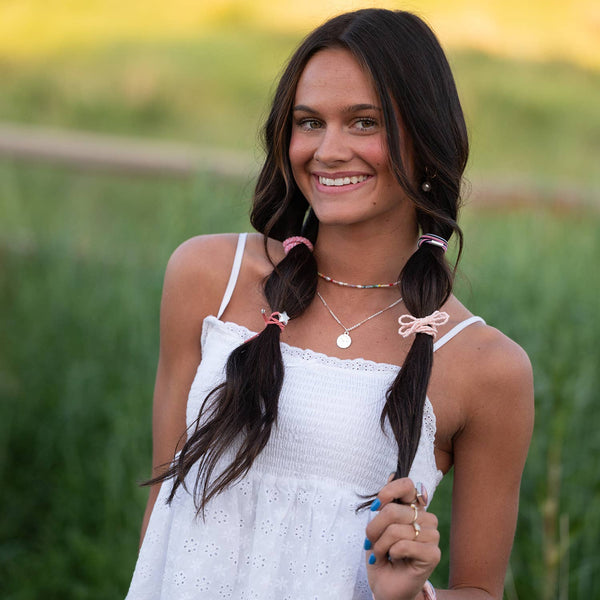 "Wish" Silver Star Hair Tie Bracelets: Medium