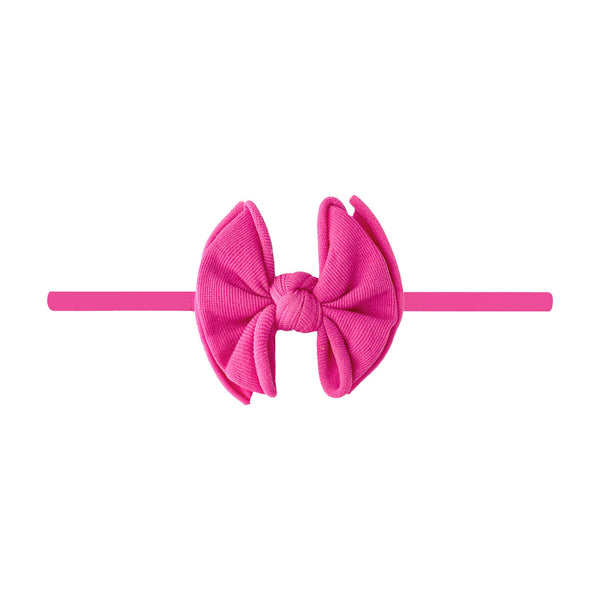 Baby Bling® Baby FAB® Skinny soft nylon bow headband: Sage - Lulu Bella Boutique