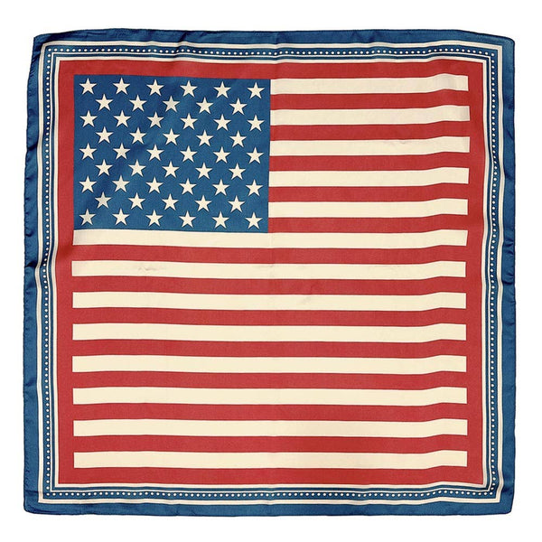 American USA Flag Print Square Scarf