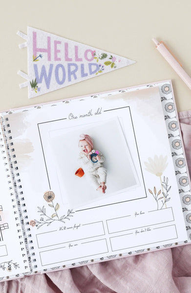 Wildflower Meadow Luxury Baby Memory Book - Lulu Bella Boutique