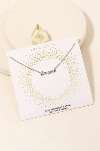 Handwritten Heart Mama Charm Necklace: S - Lulu Bella Boutique