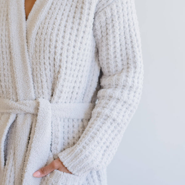 WAFFLE KNIT ROBES: Oxford / XL