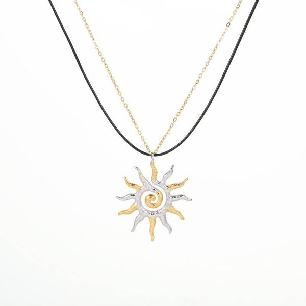 18K STAINLESS STEEL TARNISH FREE SUN NECKLACE