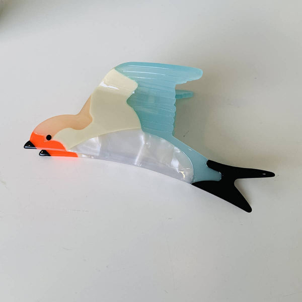 FASHIONABLE WHITE SWAN ACETIC ACID HAIR CLIP_CWAHA0549: Black / (OS) 2 - Lulu Bella Boutique