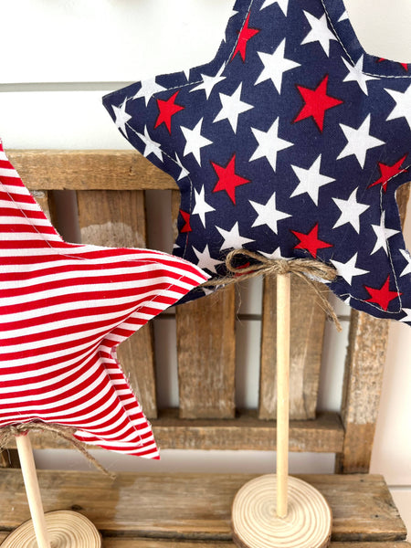 2pc. Rustic 4th of July Star Set - Large Star - Lulu Bella Boutique