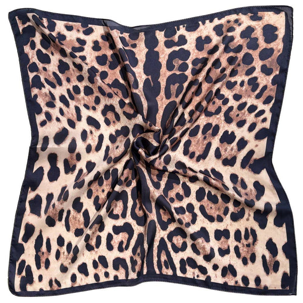 LEOPARD PRINT SQUARE SCARF, WLQS 148: CAM - Lulu Bella Boutique