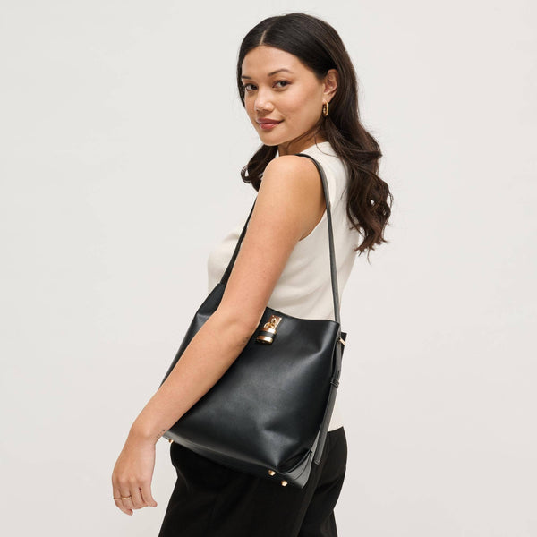 Caroline Hobo: Black - Lulu Bella Boutique