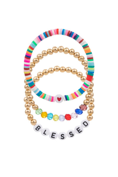 Best Friend Rubber Bead Kids Stretch Bracelet: PH / ONE