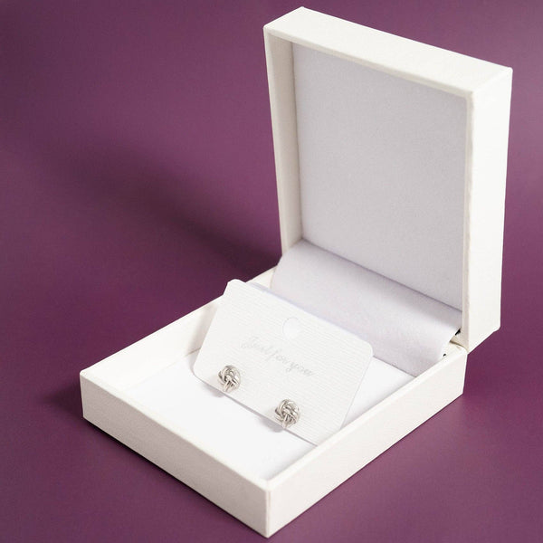 18K Gold PVD Stainless Steel Knot Stud Earrings: Gold - Lulu Bella Boutique