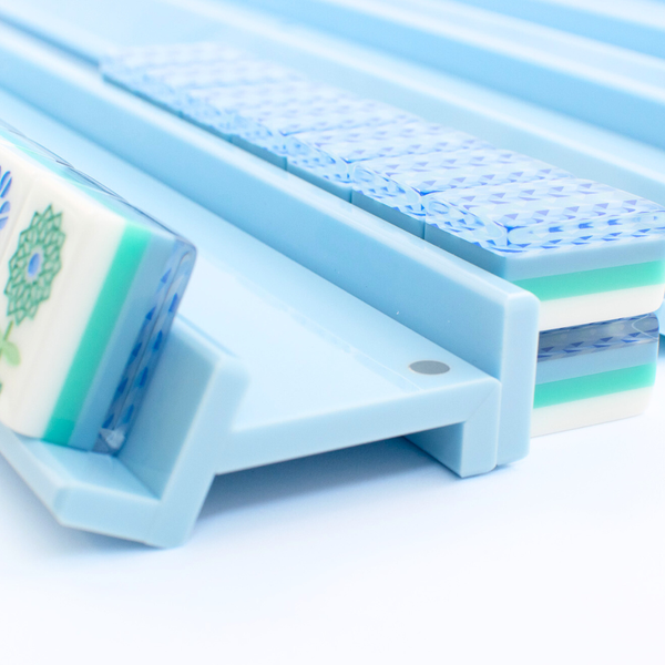 MAHJONG RACKS | Premium Acrylic | 4 Racks + 4 Pushers: Solid Magenta