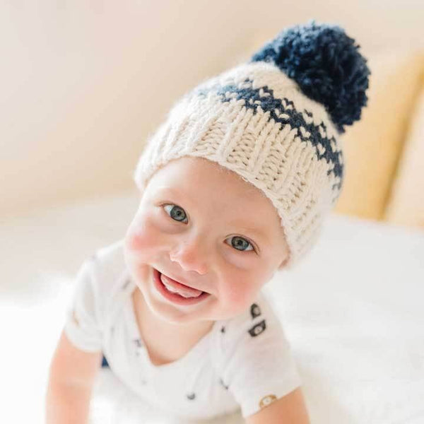 Rebel Natural Knit Beanie Hat : S (0-6 months)