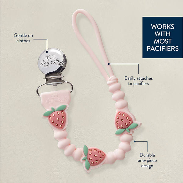Itzy Paci Strap Plus™: Pink Bows