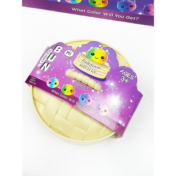 Mystery Rainbow Unicorn Dumpling Squishy with Steamer: MIX COLOR / ONE(12)