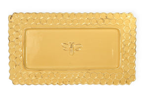 Honeycomb ceramic Platter yellow - Lulu Bella Boutique