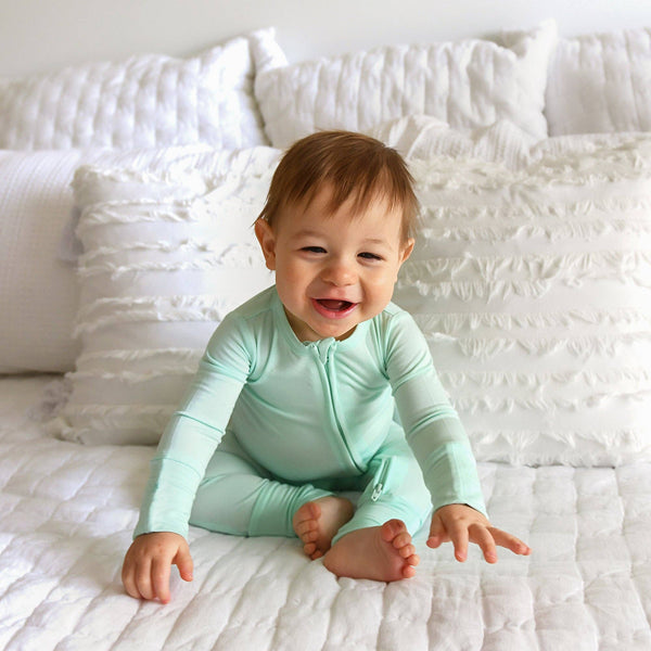 Bamboo Baby Pajama Sleepies Little Baby Zip Finley: 3-6m