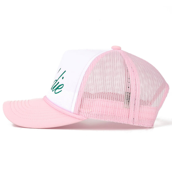 C.C CADDIE Foam Letter on Two Tone Trucker Mesh Back Hat - Lulu Bella Boutique