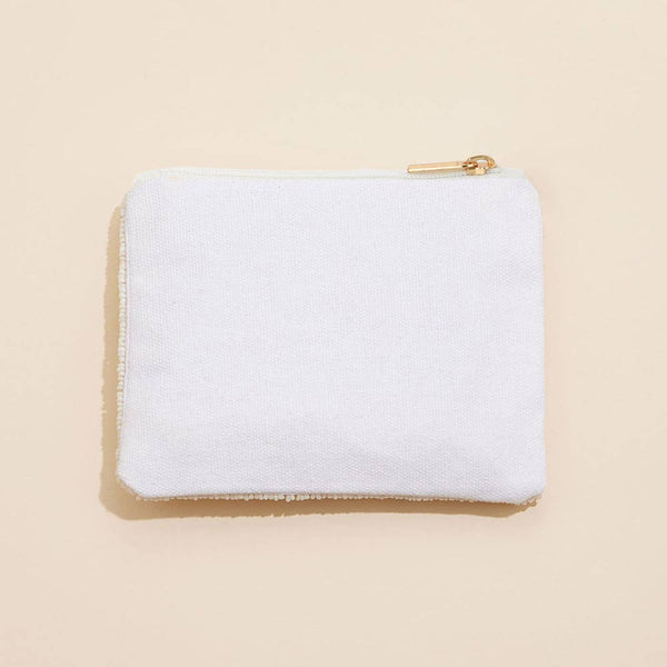 BOTOX QUEEN Message Seed Beaded Mini Pouch Bag - Lulu Bella Boutique