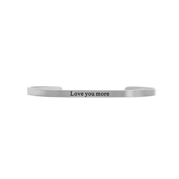 18K Gold PVD Stainless Steel Love you more Bracelet: Gold