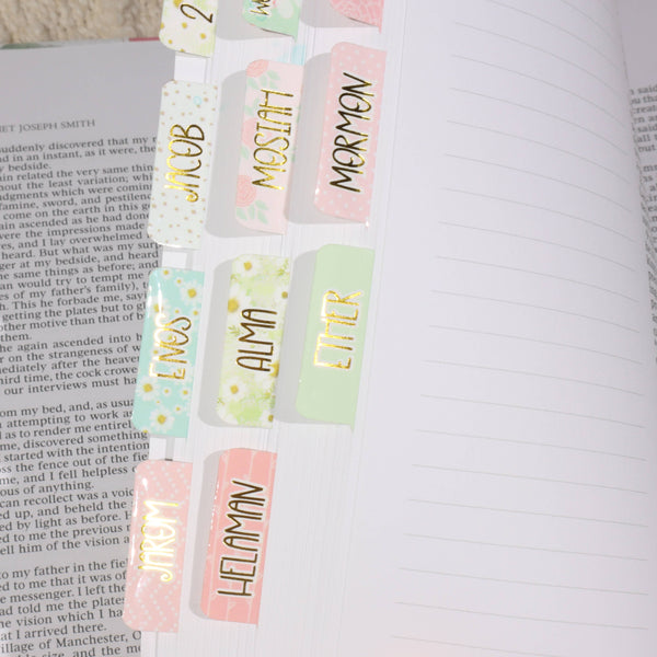 Book of Mormon Bloom With Grace Gold Foiled Tabs - Lulu Bella Boutique
