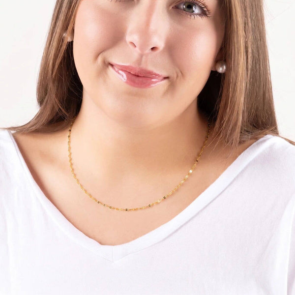 14K Gold Filled Plus™ Lip Chain Necklace: Gold / 18"